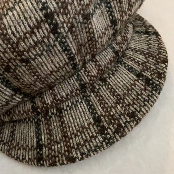 {VTG} Kangol Design | Four Panel Wool Blend Tweed Plaid Hat Cap Made in England - Picture 8 of 16